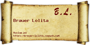 Brauer Lolita névjegykártya